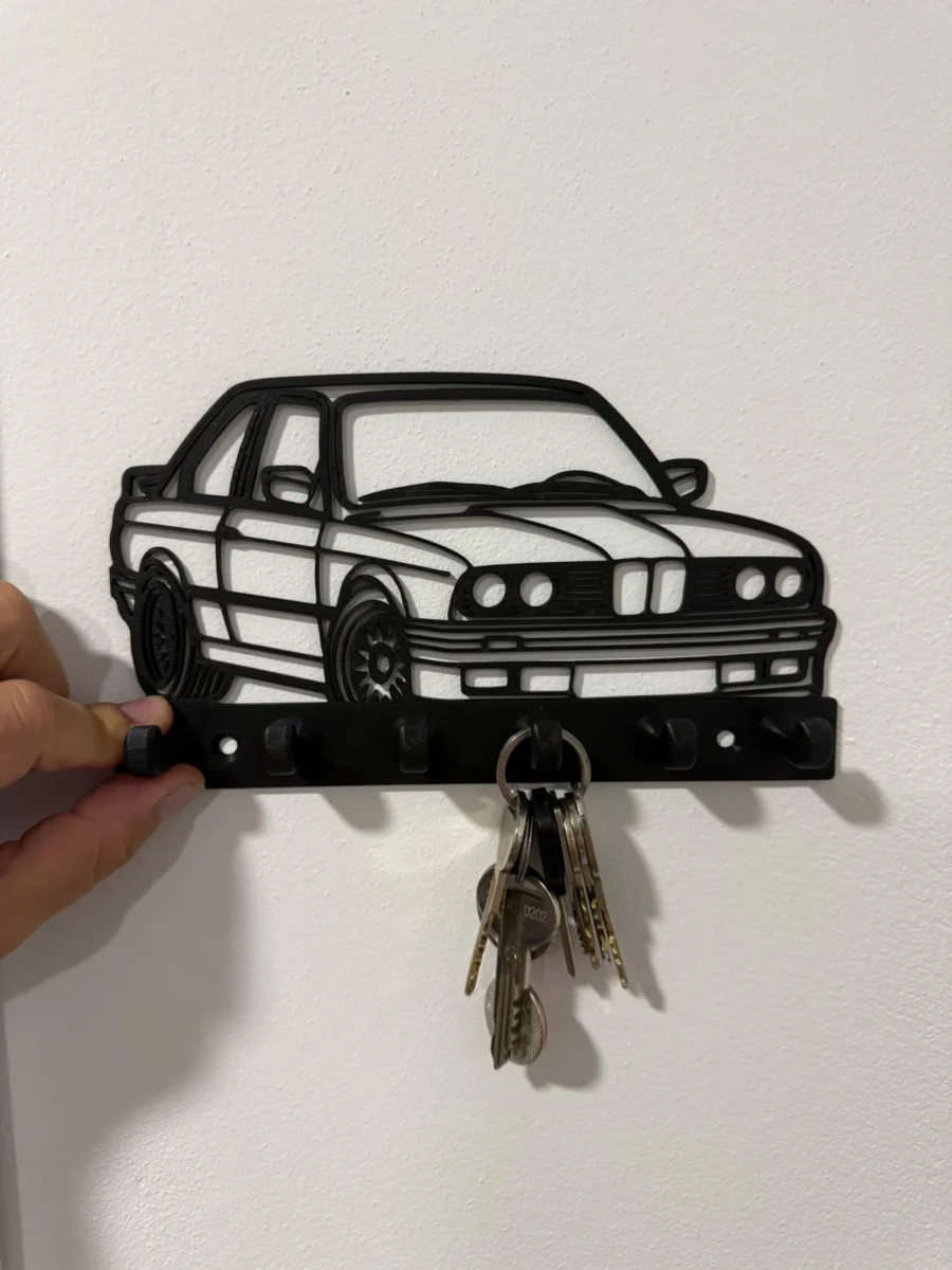 BMW E30 Silhouette Key Holder