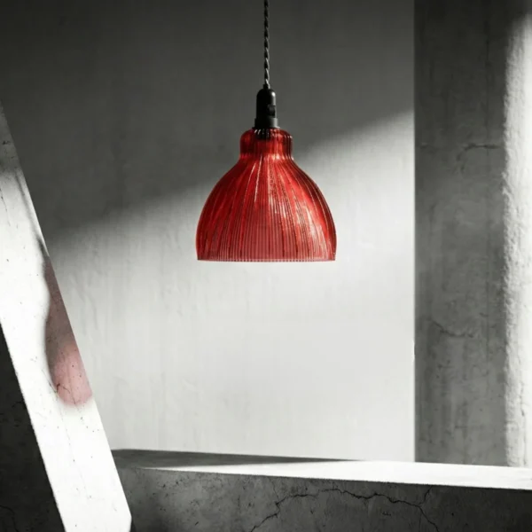Crimson Wave Pendant Lamp