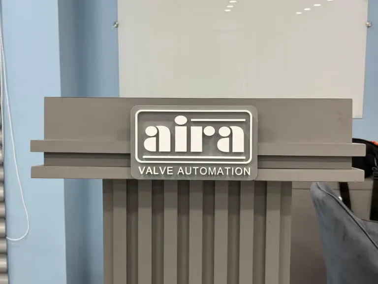 Custom 3D printed logo sign designed by LayerBit