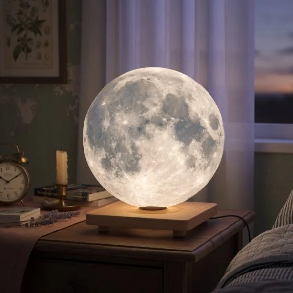 Lunar glow moon lamp