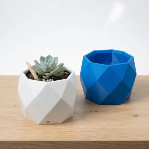 Low-poly faceted planter