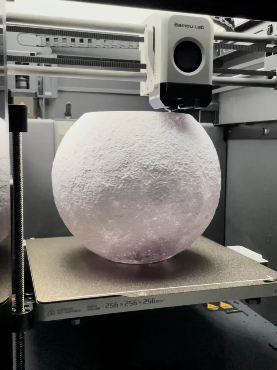 Moon Lamp with Wavy Stand