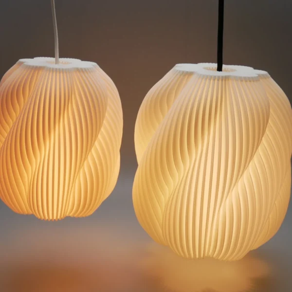 Striped Swirl Table Lamp