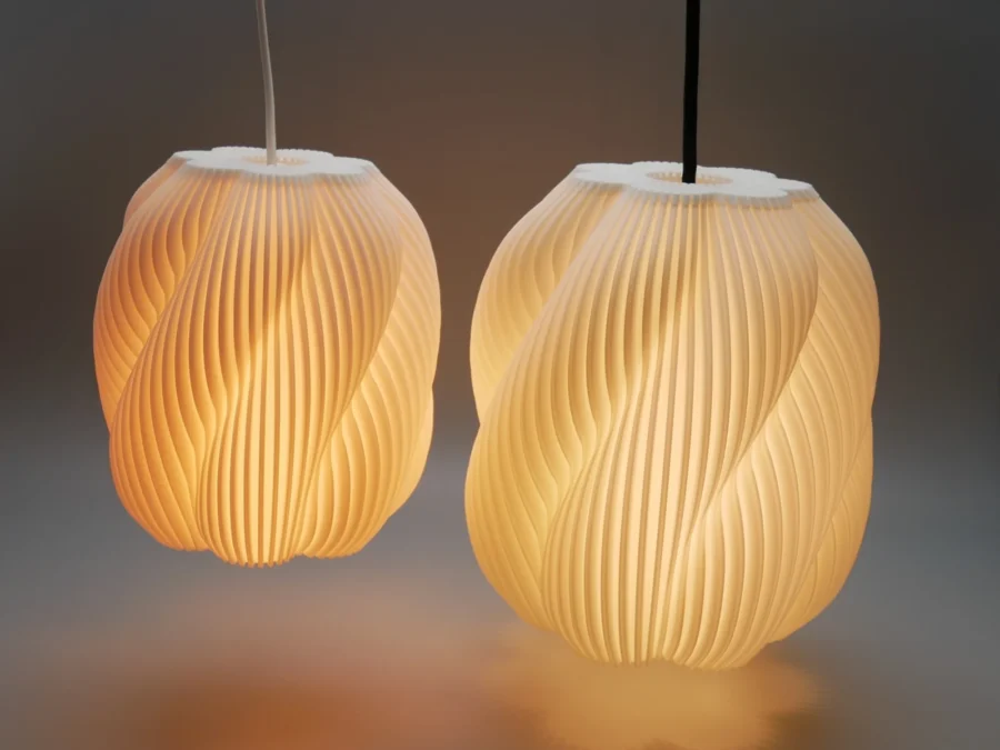 Striped Swirl Table Lamp